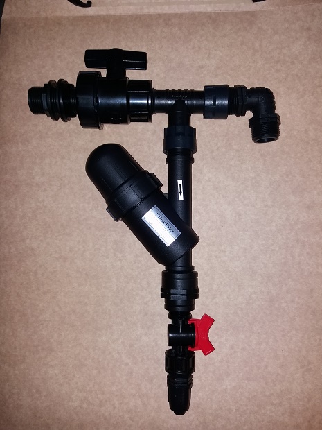 zestaw do podłączenia zbiornika do linii kroplującej+filtr