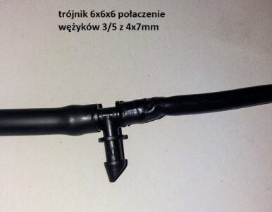 mikro trójnik do wężyka 4/7 mm